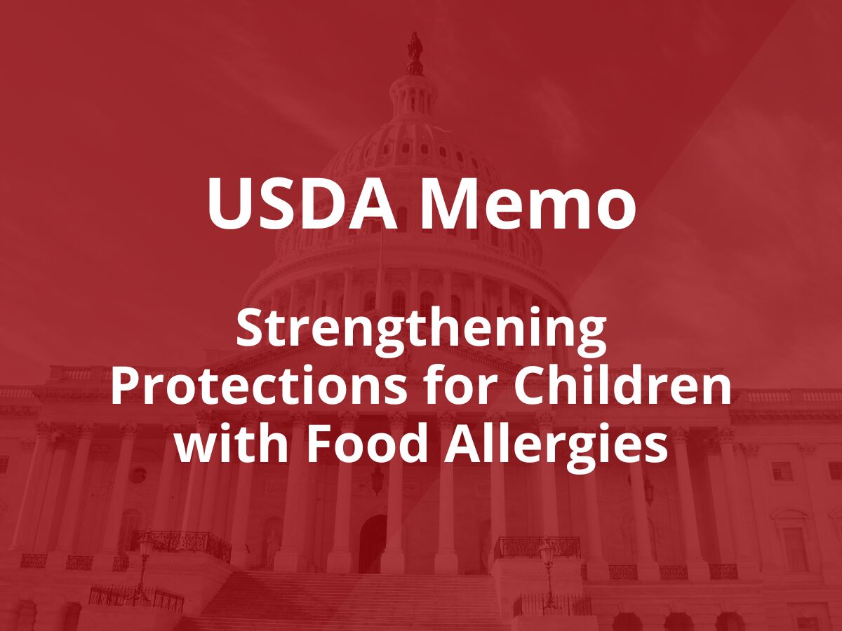 USDA Memo Food Allergy cacfp.org