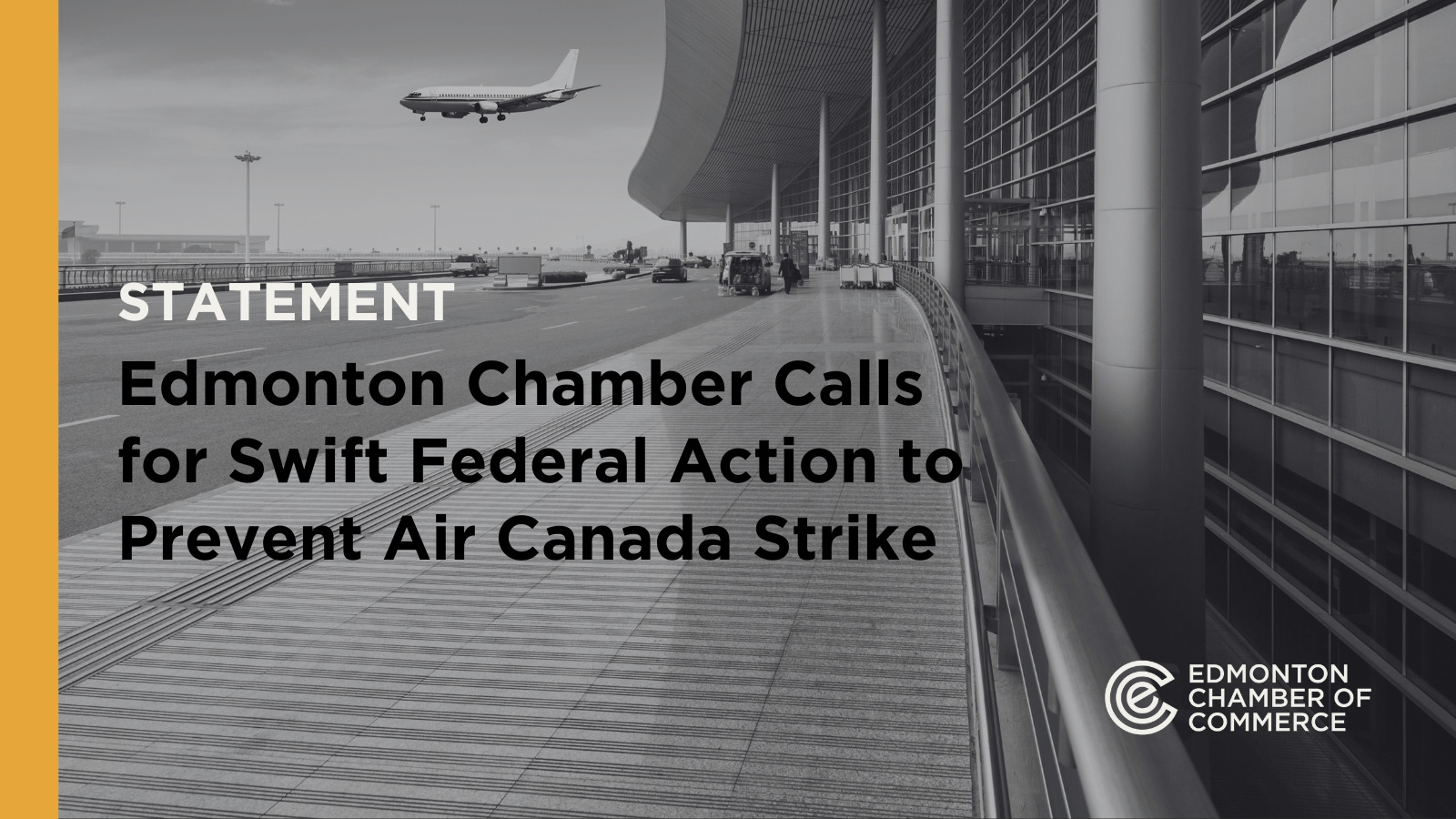 Edmonton Chamber of Commerce Calls for Swift Federal Action to Prevent Air Canada Strike