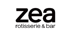 Zea logo in black bold font