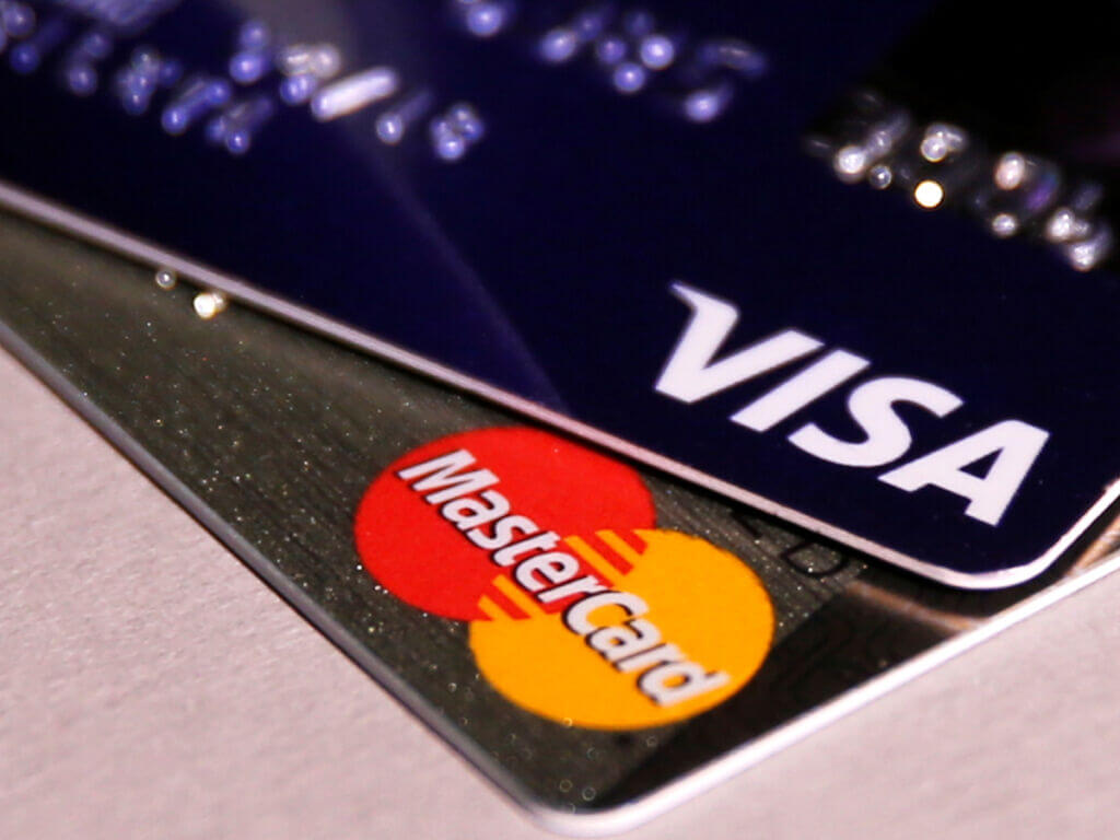 Visa and Mastercard credit cards