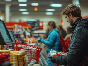 Person at the store shopping