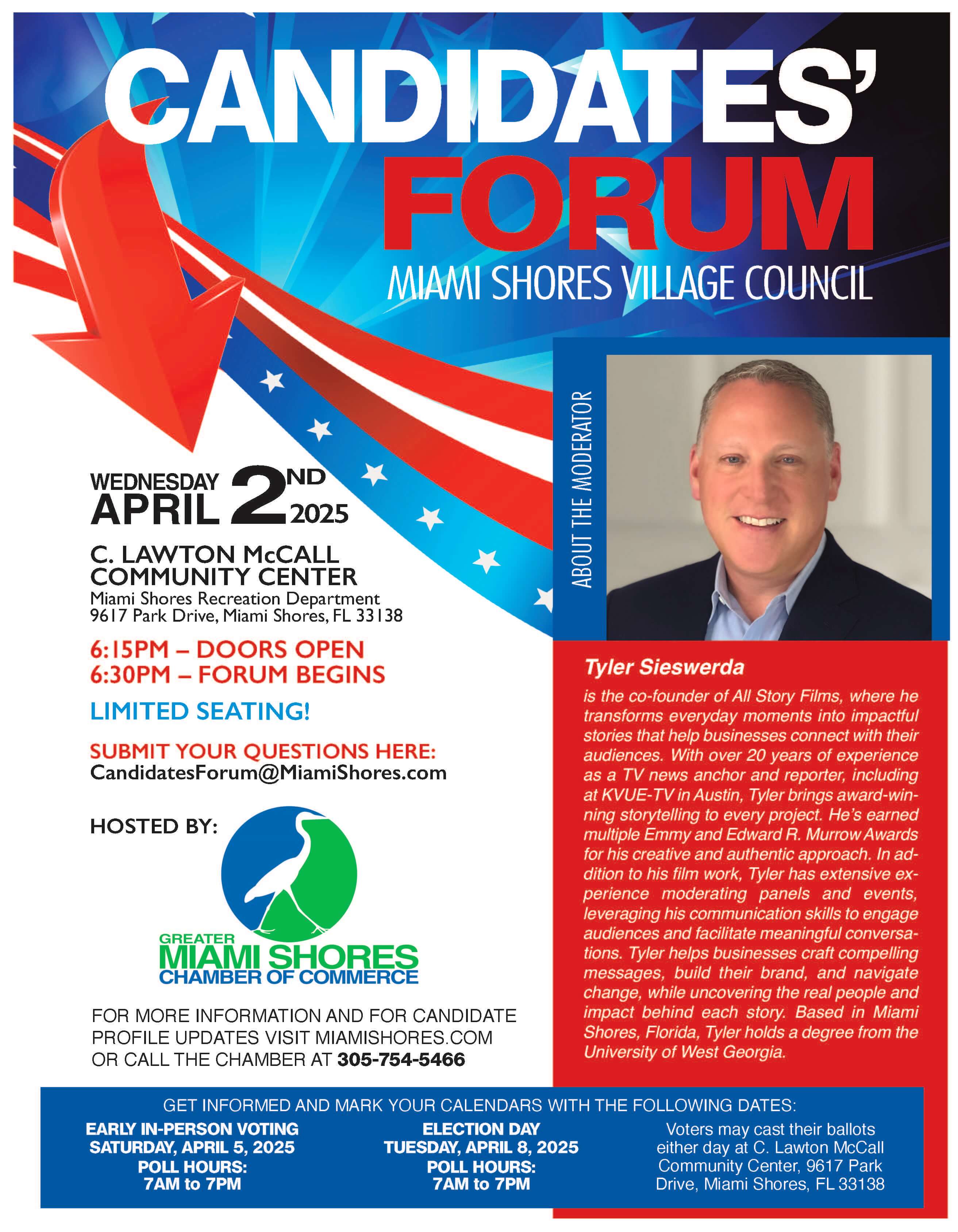 2025 Candidates Forum Flyer