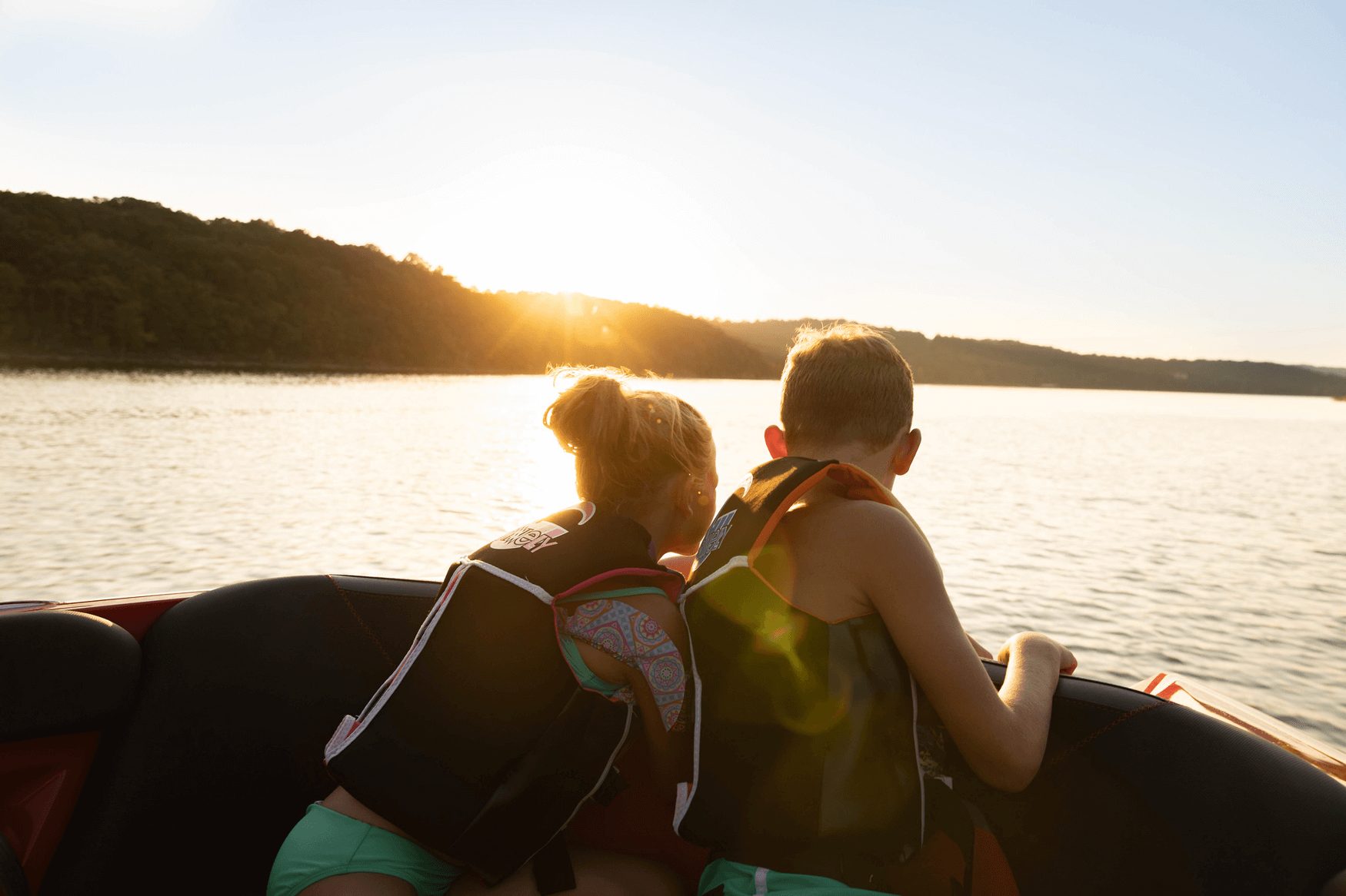 family enjoy nature at table rock lake