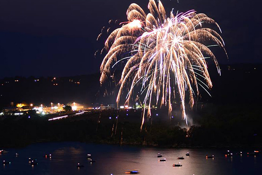 Fireburst Fireworks over Table Rock Lake