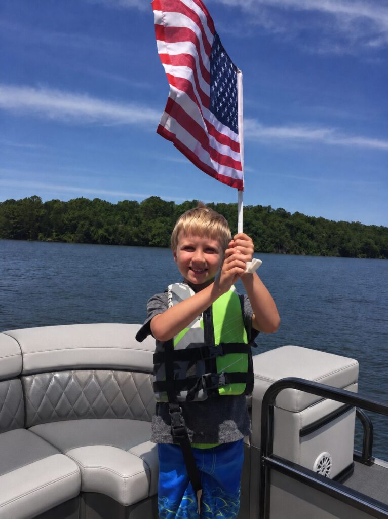table rock lake patriotic boat