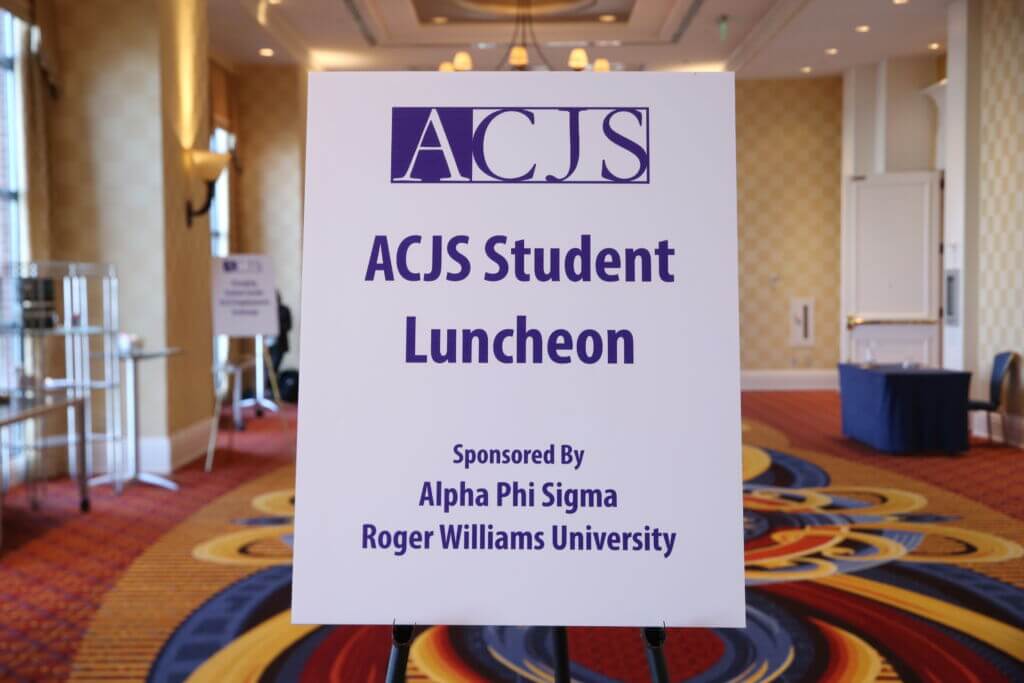 acjs student luncheon sign