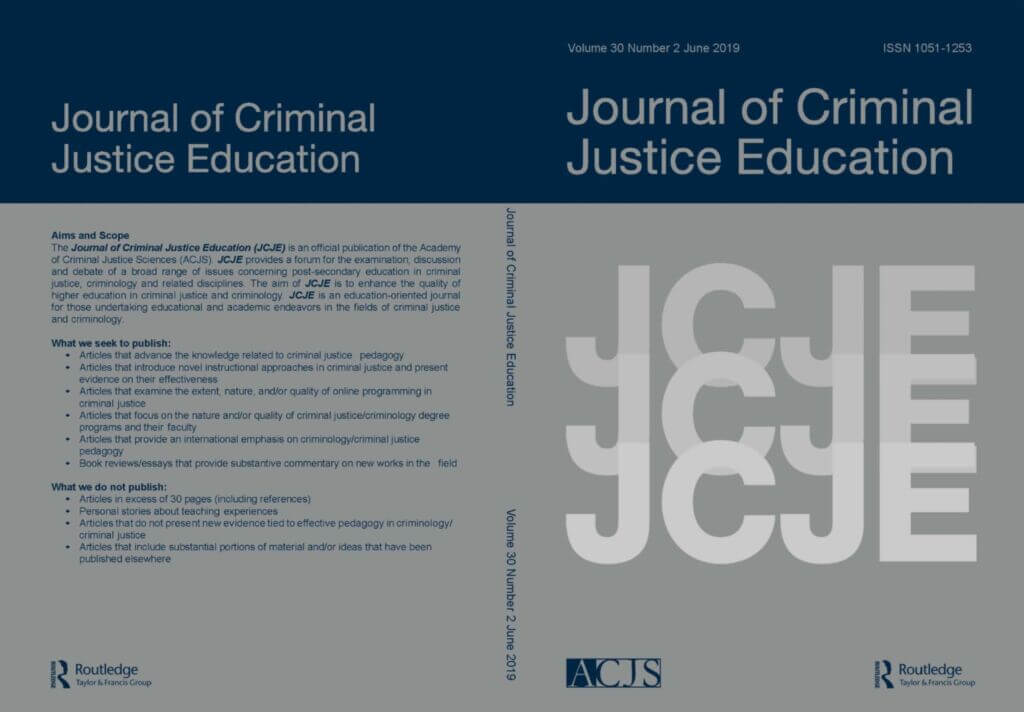 JOURNAL OF CRIMINAL JUSTICE EDUCATION