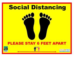 Little Feet Social Distancing Floor Sign
