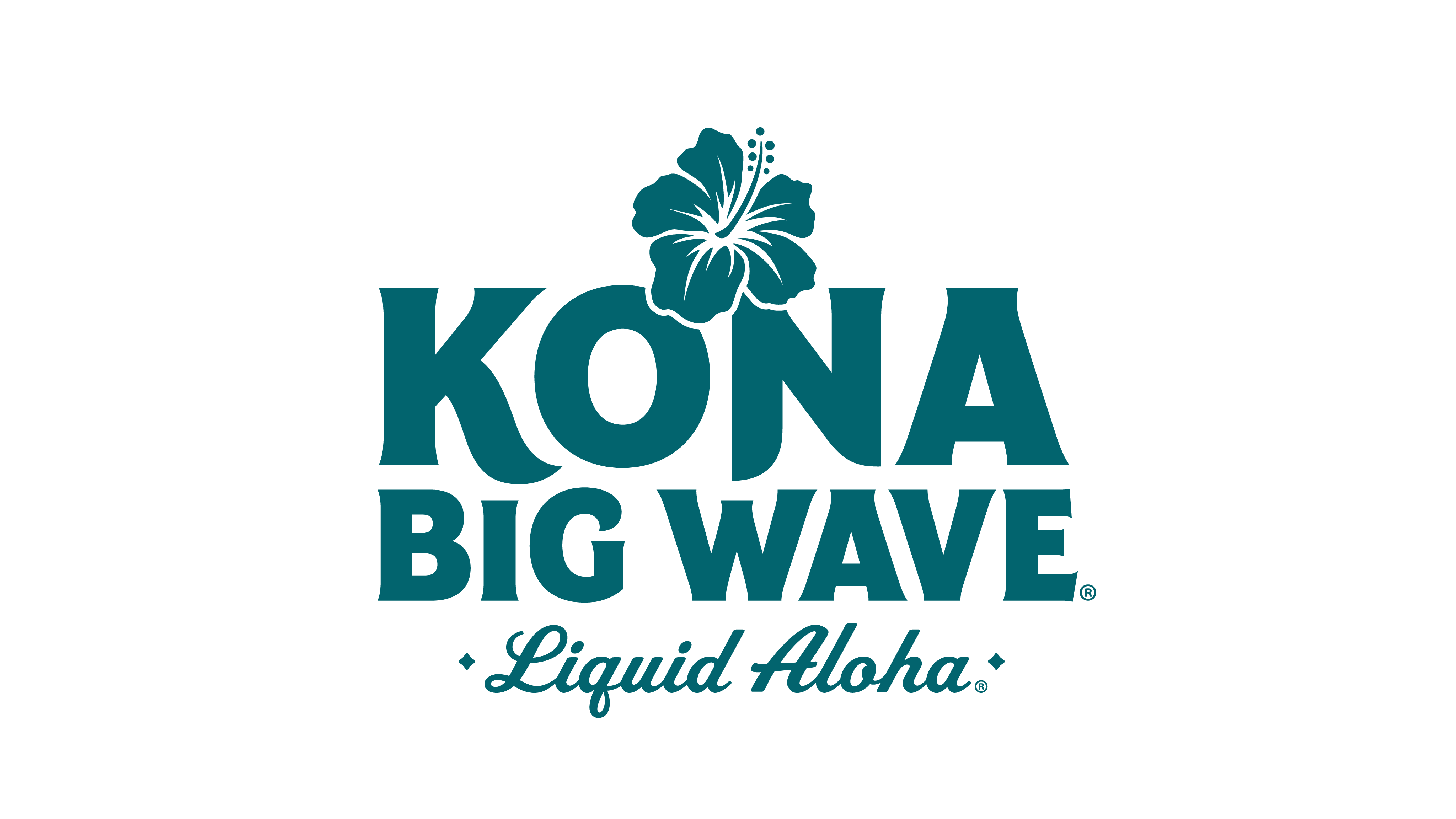 Kona_Big_Wave_Hibiscus_LA_Wordmark_Teal_Keyline_WithoutTexture_RGB