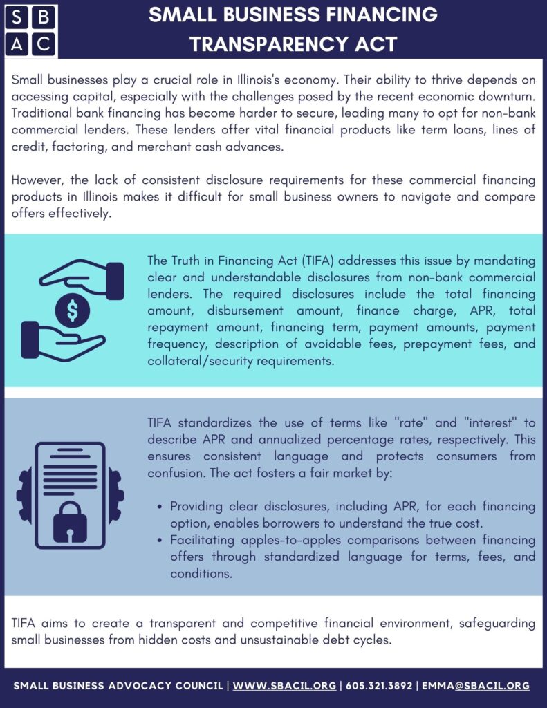 The Truth In Financing Act (TIFA) One Pager (1)