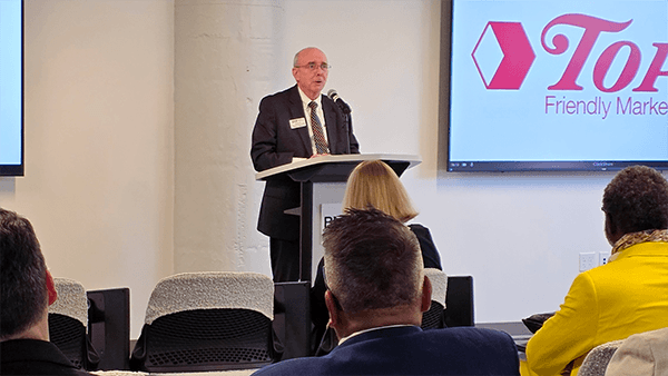 Buffalo Niagara Partnership board chair Tom Emmerling at the June Board of Directors meeting
