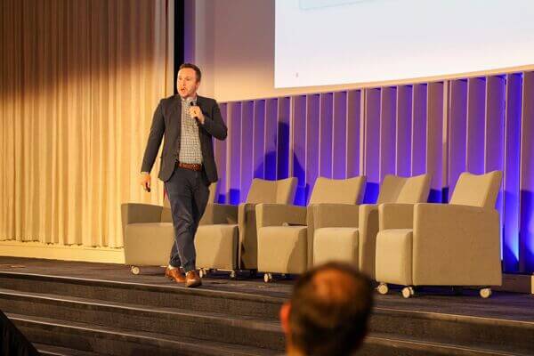 UB's Dominic Sellitto presents at the Accelerate AI event