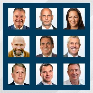 Headshots of the nine new Buffalo Niagara Partnership board of directors