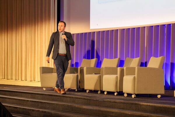 Dominic Sellitto presents at Accelerate AI event