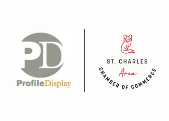 profile display and st charles area chamber logo collage