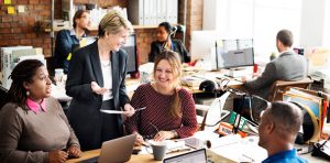 smiling business people
