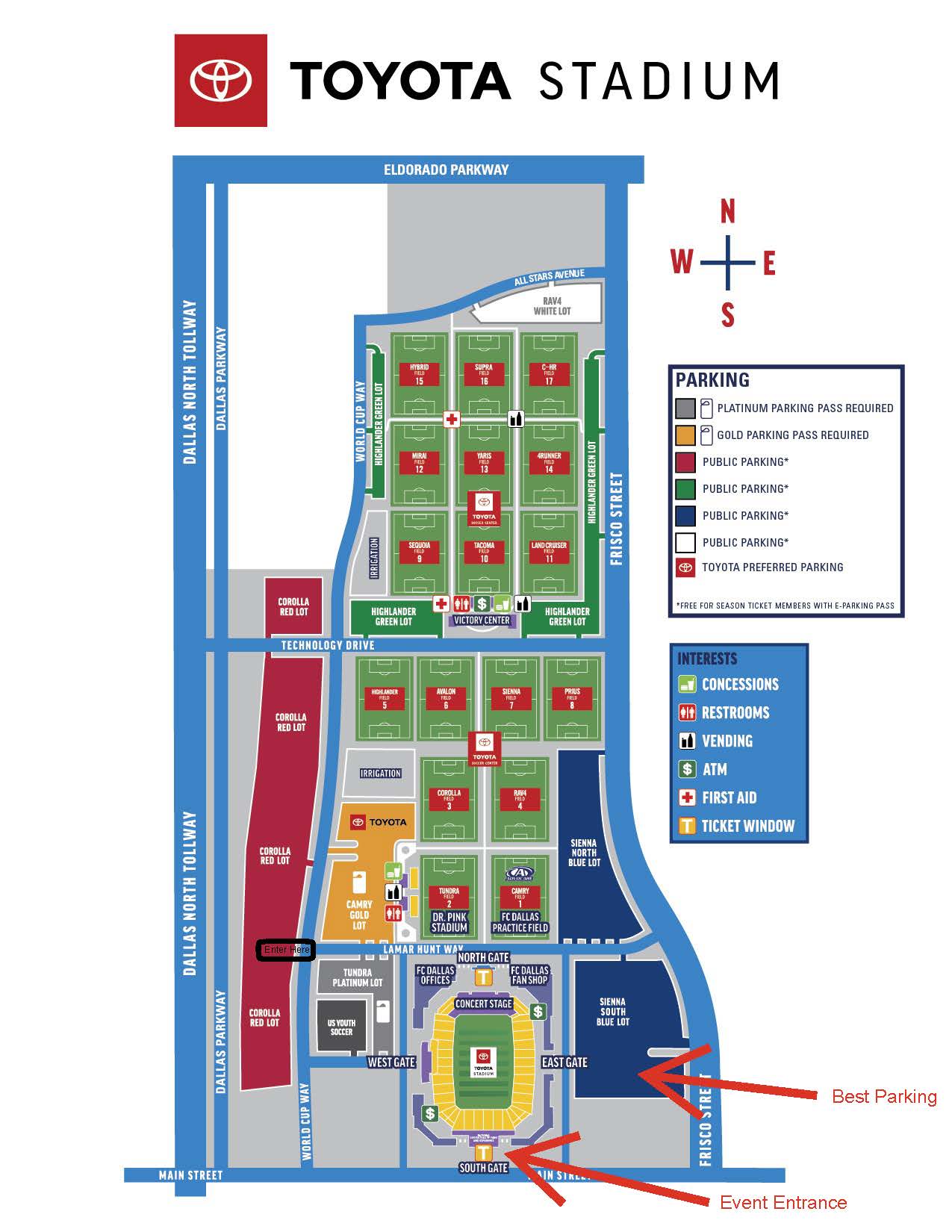 Toyota-Stadium-Parking-Map