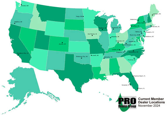 PRO Dealer Group map