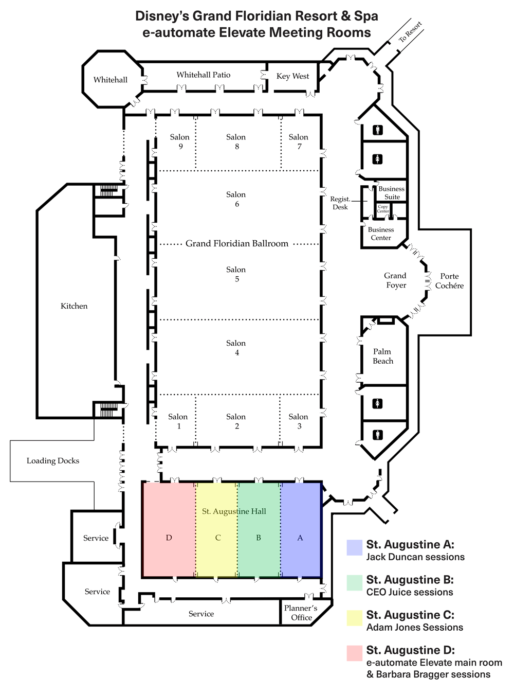 Grand Floridian Elevate Map