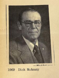 Dick McAnany, Shawnee Chamber President, 1969