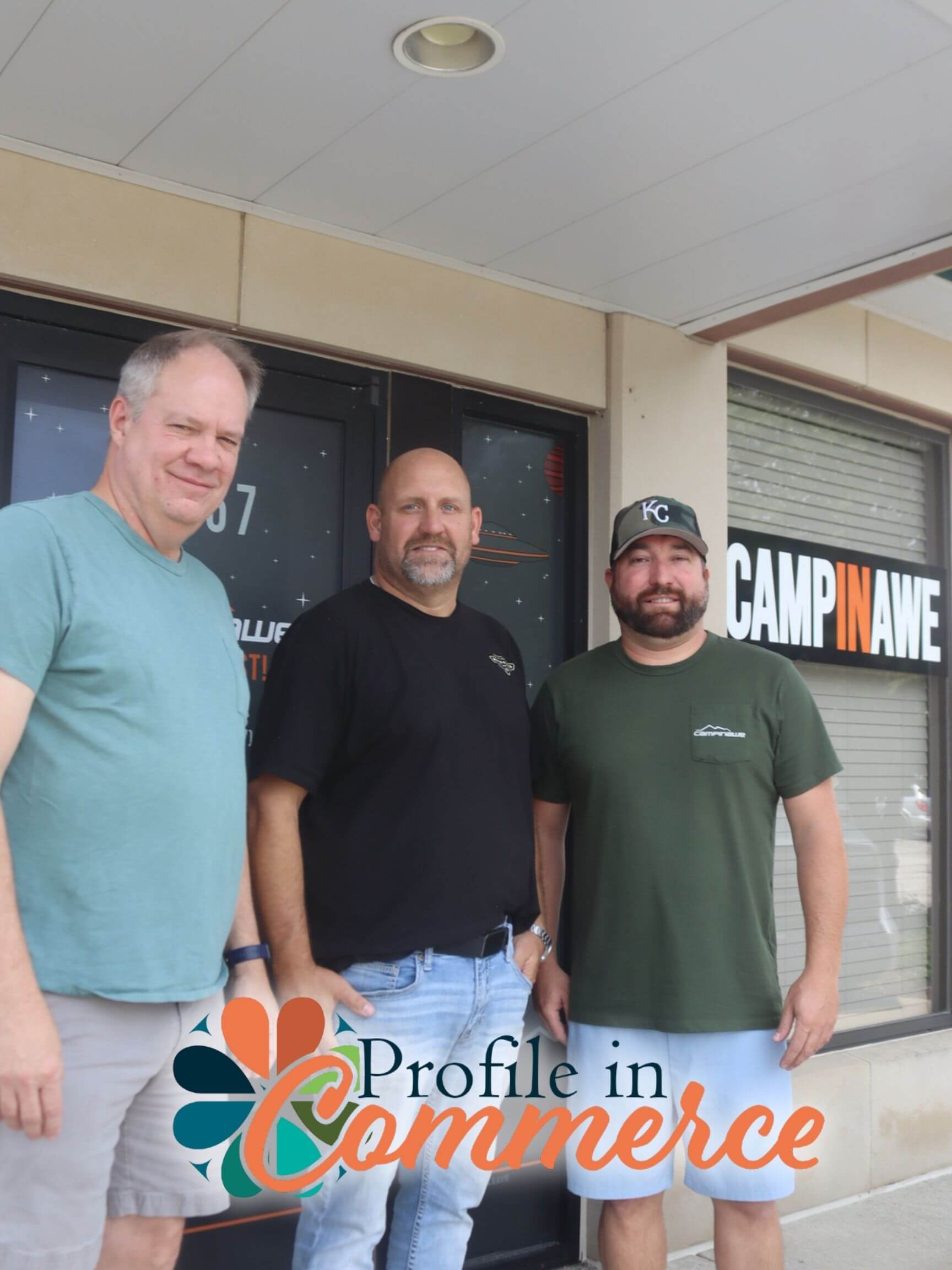 Campinawe Profile in Commerce Insta Owners Ken Stacy, Nathan Findley, and Brett Lafferty
