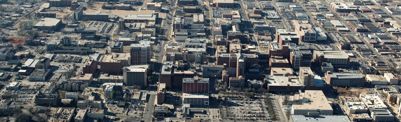 aerial of city