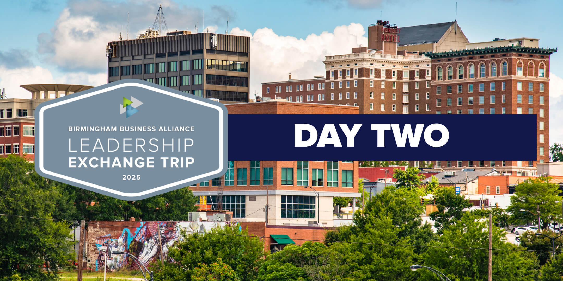 graphic explaining that it is day two of Leadership Exchange