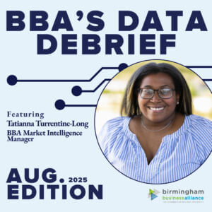 Graphic describing the BBA Data Debrief - August 2025