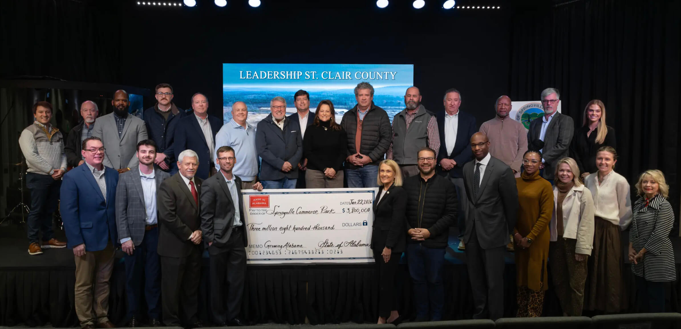 A $3.8 million Growing Alabama grant will support the development of a new rail-served commerce park in Springville, creating a major opportunity for long-term economic growth in St. Clair County and the broader region.