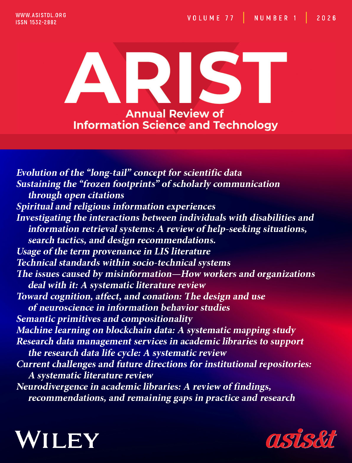 ARIST - Association for Information Science and Technology | ASIS&T