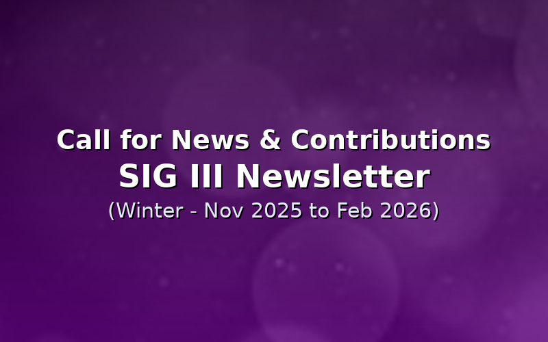 SIGIII_Newsletter_Call