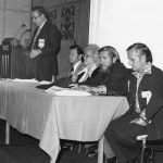 Dale Baker, Mel Day, Joe Ann Clifton, Frank Slater, Doug Price. 1975 Annual Business Meeting