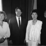 Toni Carbo Bearman, Al Gore, Ritva Launo (president of FID), Ann Prentice Ritva Launo, president of FID, from Helsinki, Finland