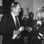 Senator Hubert H. Humphrey talking to Susan Artandi