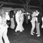 Bonnie Carroll (back to camera), Herb White, Trudi Bellardo, Bahaa El-Hadidy Dancing and music in the barn