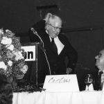 Fred Kilgour, James Cretsos Kilgour receiving 1979 Award of Merit