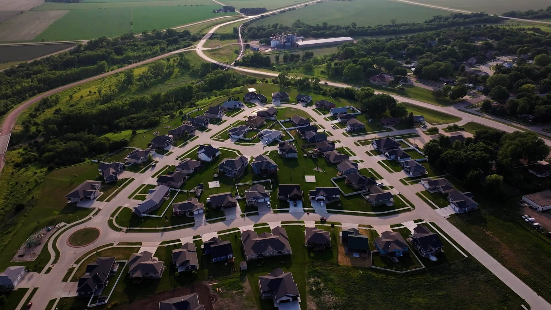 Bliss Pointe Housing Development Aerial