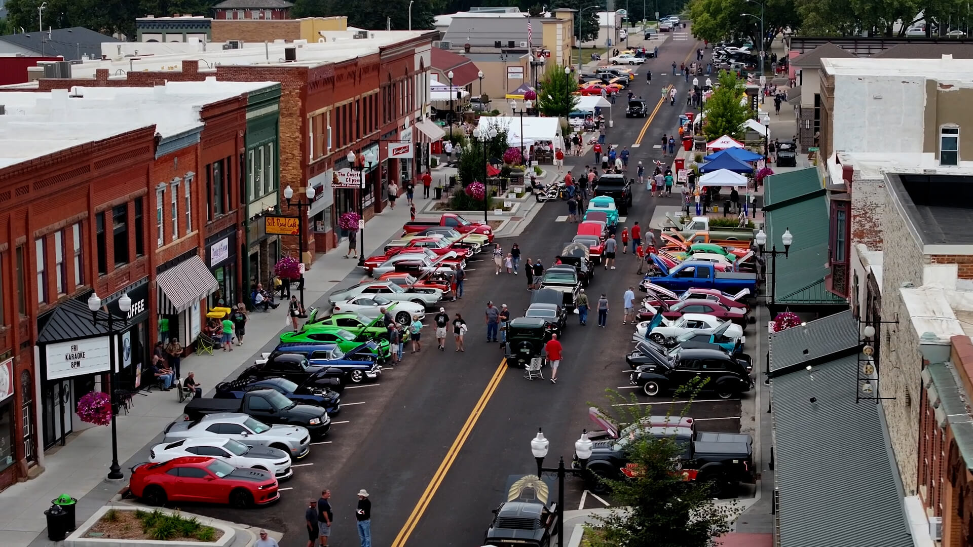 Downtown Vermillion during classic car show