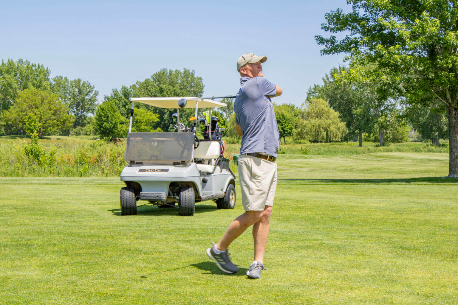 Golfer Swinging