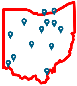 map of state of Ohio 