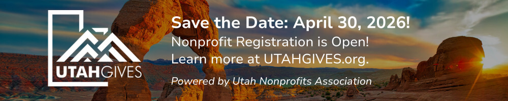 Utah Gives Banner - Nonprofit Registration is Open!