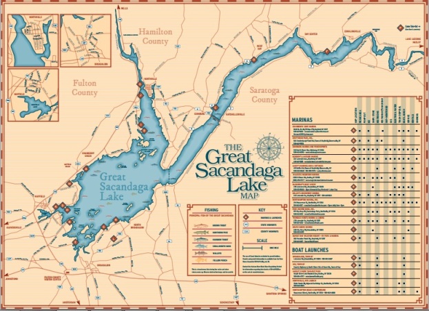 Sacandaga lake map
