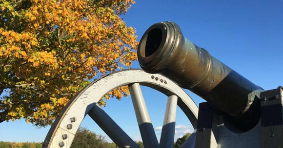 cannon on fall day