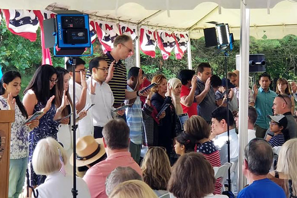 2019 US Citizenship Ceremony at the Saratoga National Historical Park