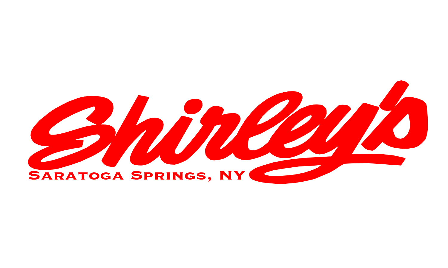 shirleys logo with saratoga Springs NY RED (1)