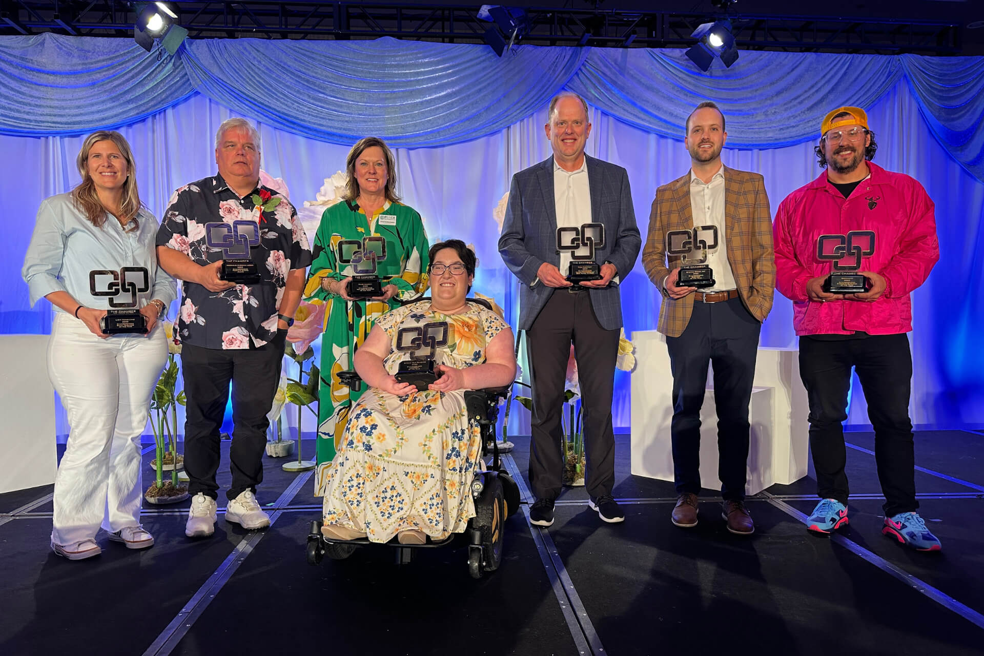 Blog-CCA Winners 2025 2025 ChamberChoice Award Winners on stage at the May 15 awards celebration.