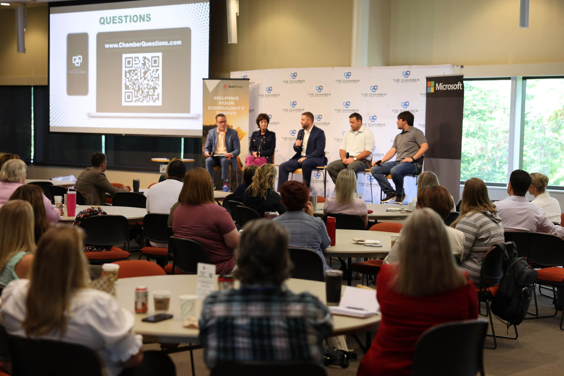 7-29_Blog-TP Attendees seated and engaged during a panel discussion at a past Pulse event, highlighting strong community interest in career innovation.