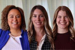 2026 Leadership FMWF participants (L to R); Lana Goodijohn, Courtney Montgomery and Skylar Tribel