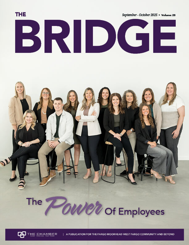 The Bridge magazine cover: "The Power of People," feat. an image of the team at Light Consulting