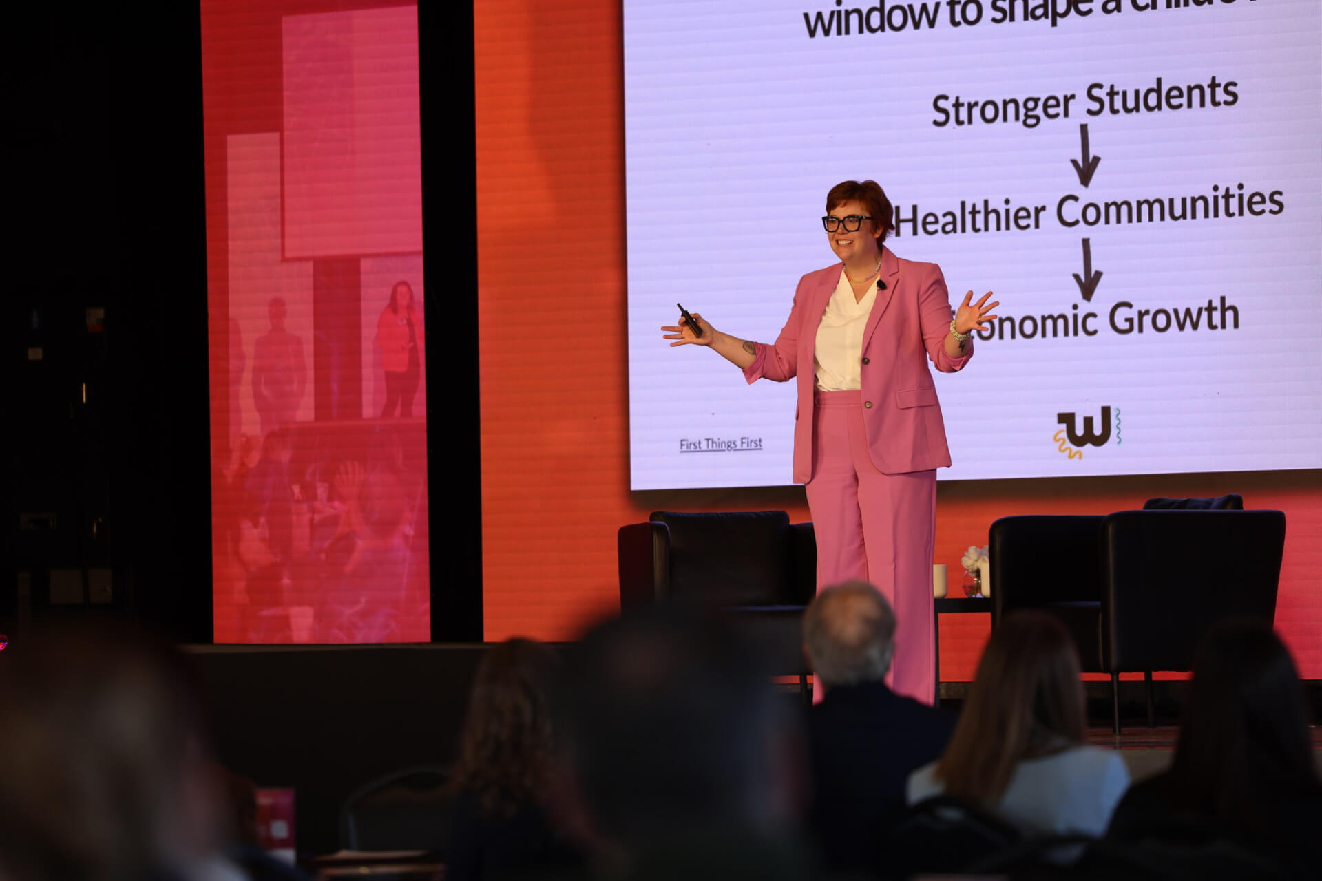 Callie Adamson Bakken, founder of Wiggle Work, addressed the significant economic impact of the child care shortage.